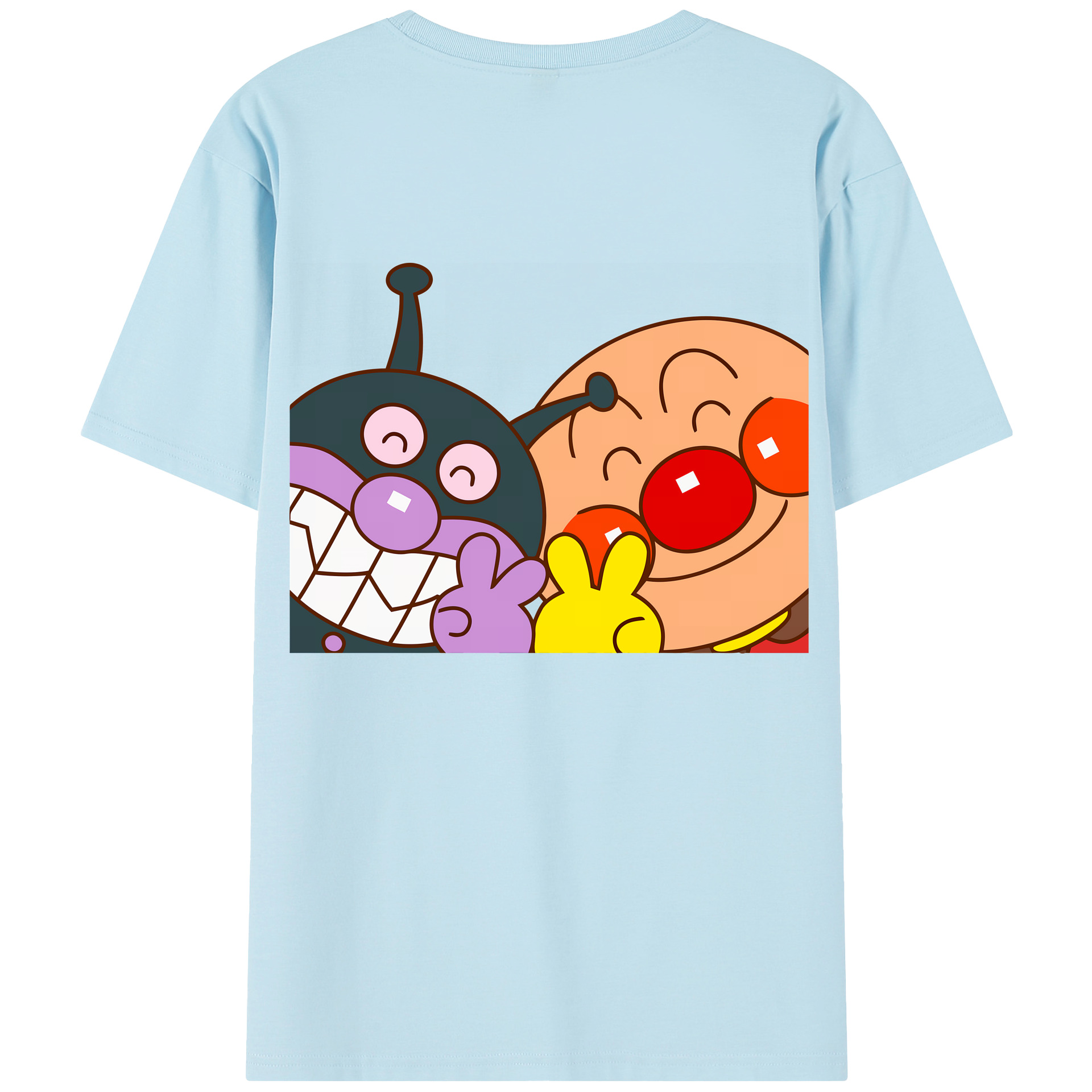 （画像用） アンパンマン Anpanman 綿100％半袖Tシャツ（背面プリント）